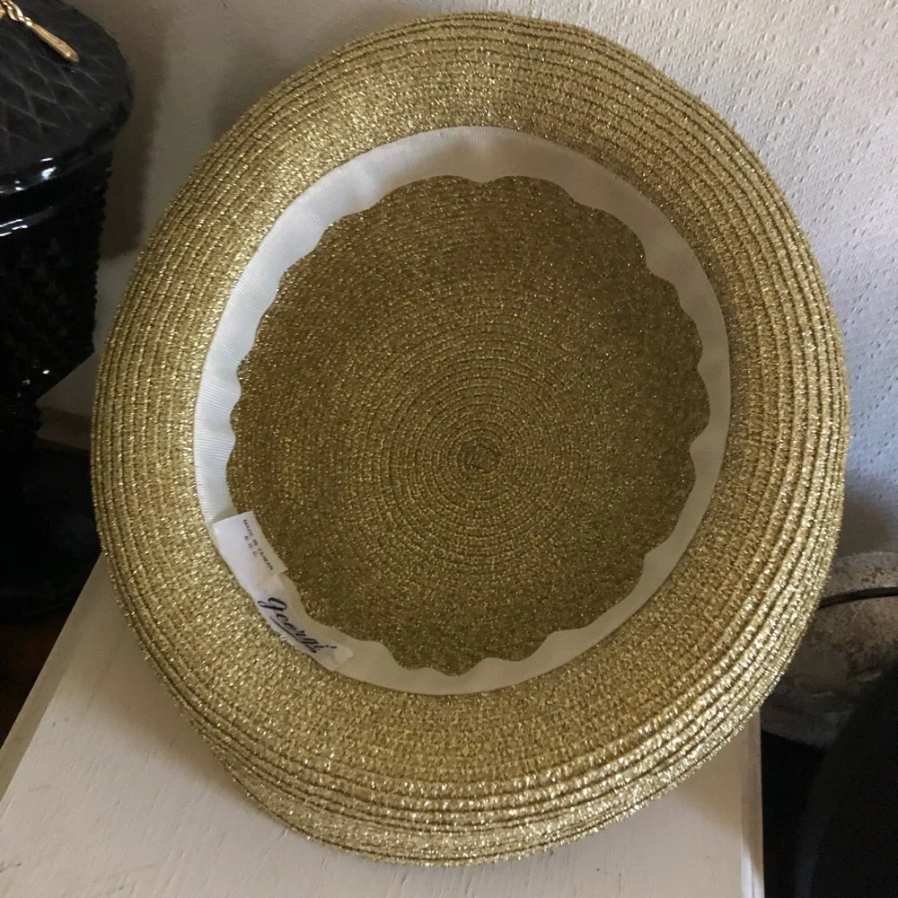 Vintage Gold Lame Molded Hat - Picture 5 of 6